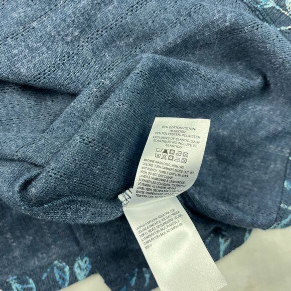 Lucky Brand Short Sleeve Womens Shirt Leaf Print Casual Natural Relaxed Top XL - Picture 9 of 11